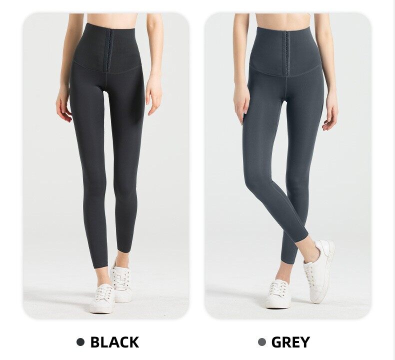 SUPERFLOWER Damen-Hosen mit hoher Taille und Haken, Bauchkontrolle, Taillentrainer, Korsett-Leggings, Sanduhr-Körperformer_voghion.com
