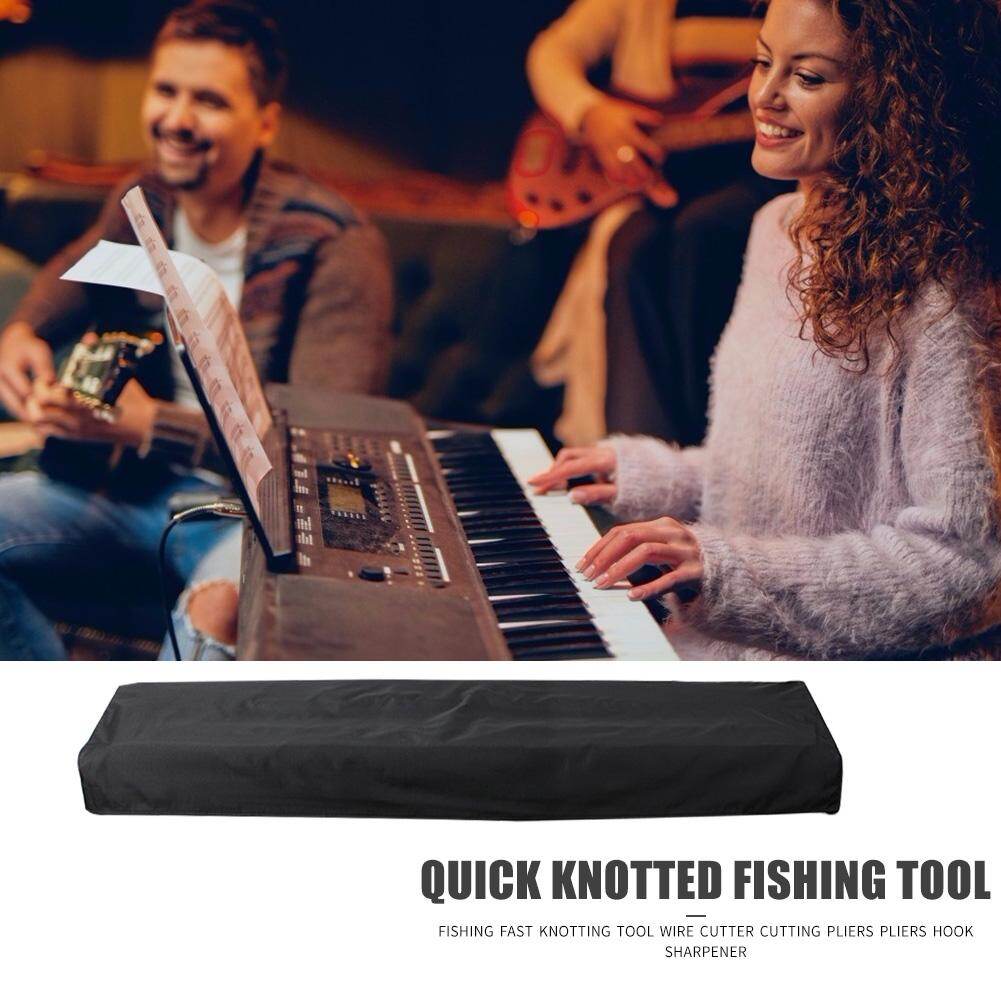 Vỏ Bọc Đàn Piano Điện Tử Tinh Tế Vỏ Bọc Bàn Phím Điện Tử Kỹ Thuật Số Chống Bụi Gấp Gọn Màu Đen