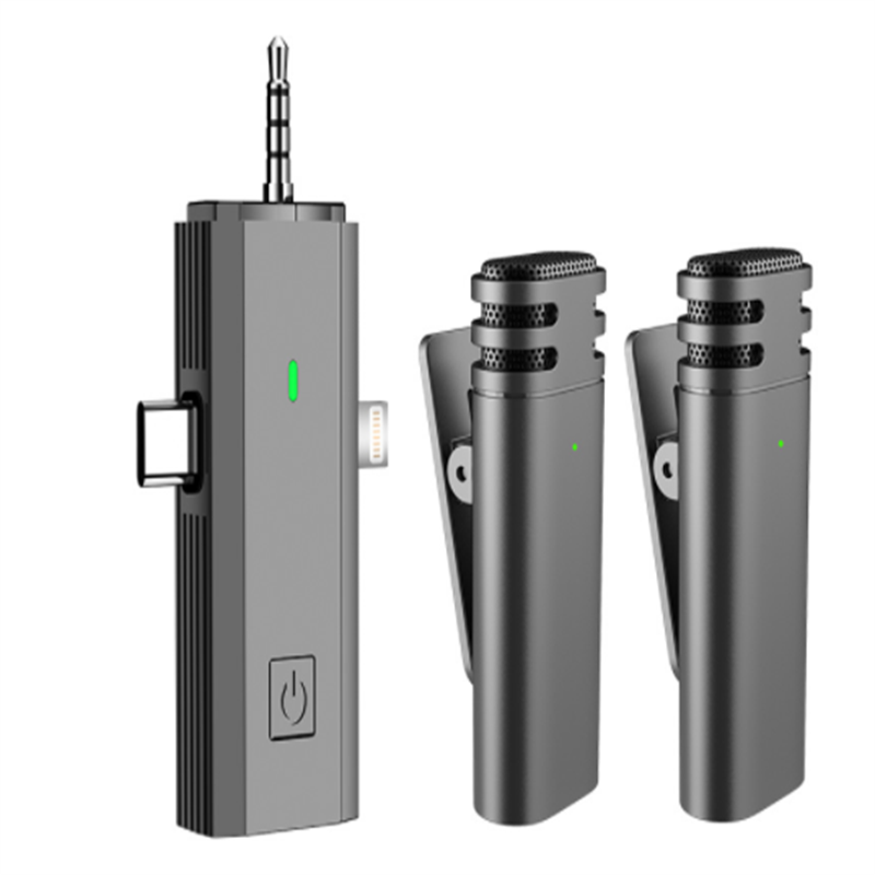 2023 New S17 3-In-1 Wireless Lavalier Microphone Wireless Microphone With Speaker Intelligent Noise-Reducing Mic for Phone for Android SLR Camera Loudspeaker Speaker