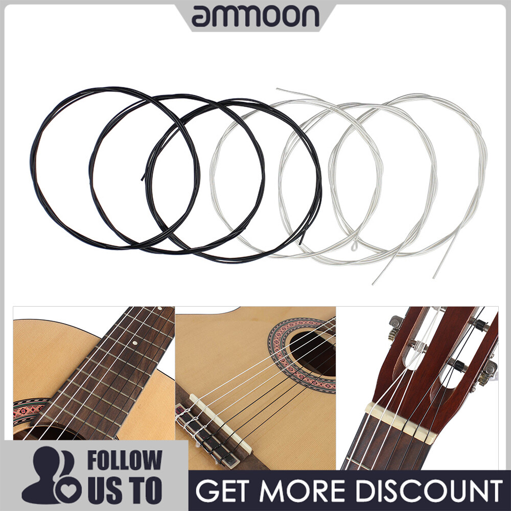[ammoon]quà bí mật dây đàn guitar 6 chiếc (.028-.043) Dây đàn guitar cổ điển căng thẳng bình thường