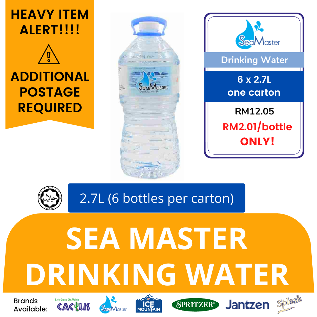 KLANG VALLEY ONLY Sea Master Drinking Water (2.7Litre X 6 bottles