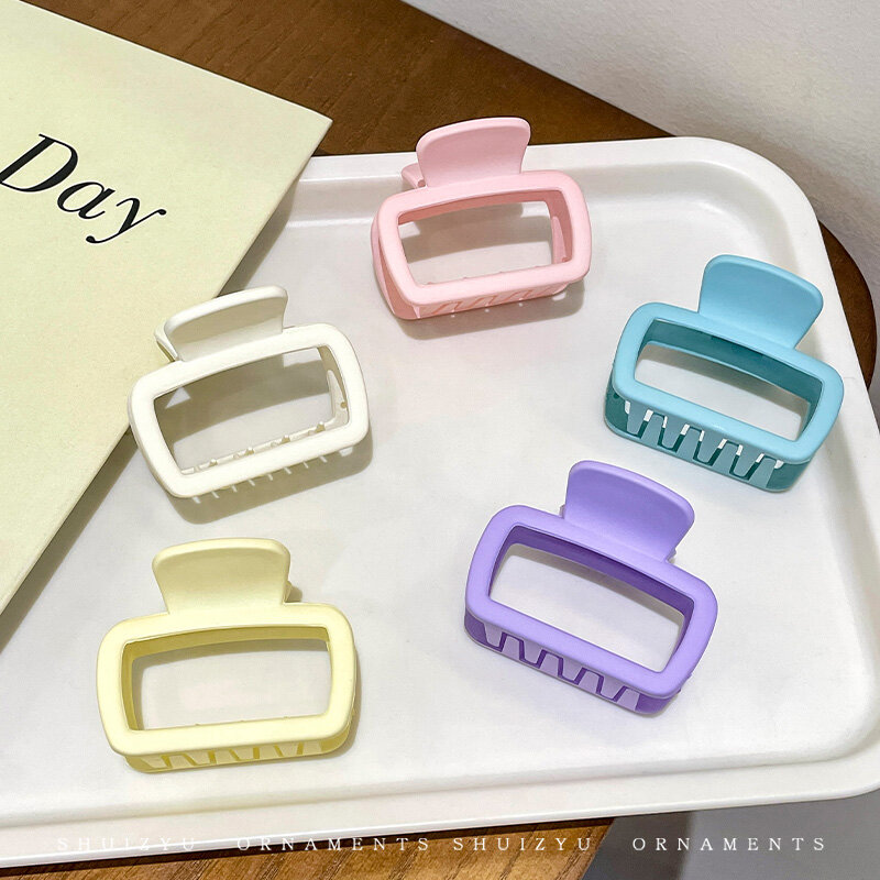 Cream Square Hair Clip for Women