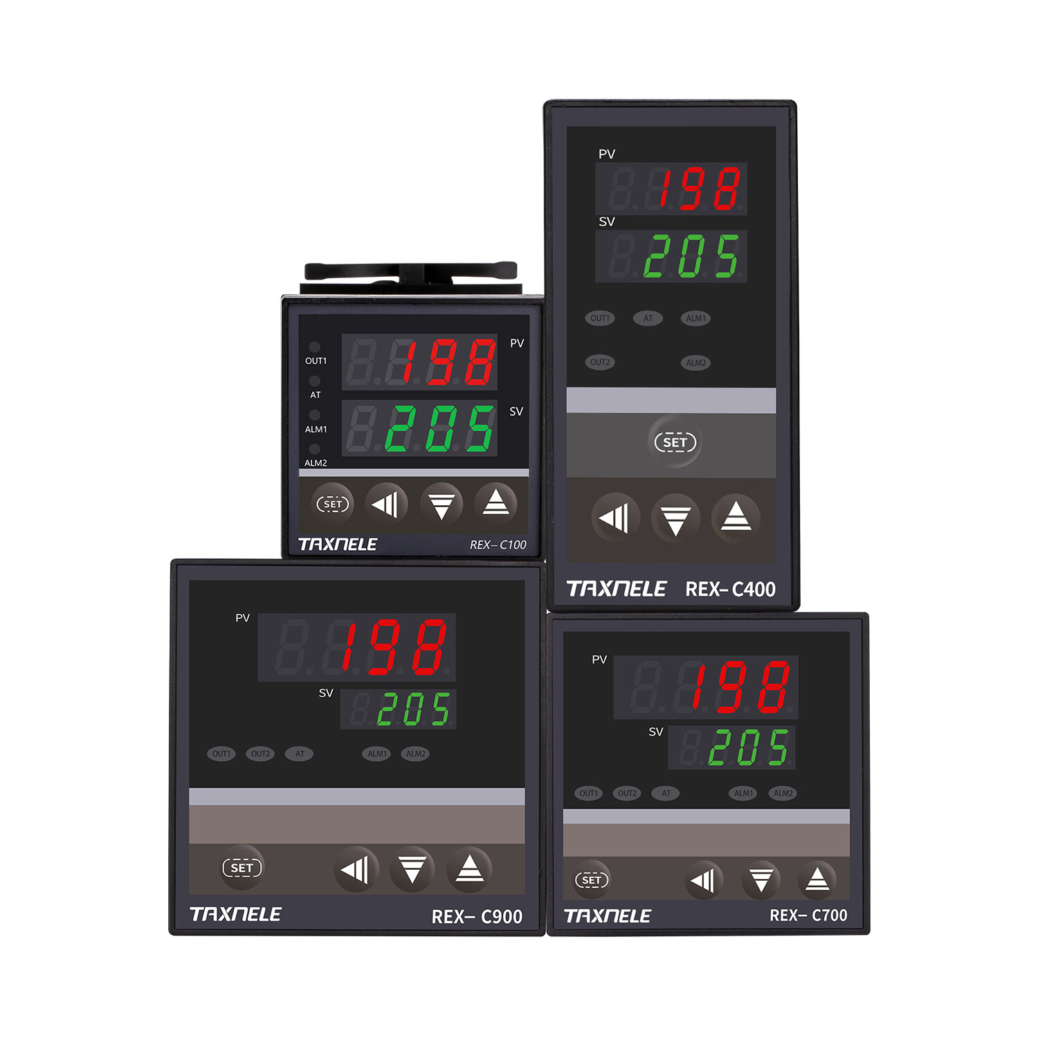 PID kỹ thuật số thông minh công nghiệp Bộ điều khiển nhiệt độ Rex-C100 C400 C700 Rex-C900 phổ đầu vào SSR đầu ra rơle nhiệt