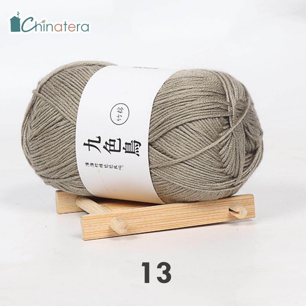 [Chinatera] 1 Roll Six Strands Tencel Bamboo Cotton Rope DIY Knitting Weaving Crochet Knitwear Twine Thread Yarn Cord for Baby Scarf Sweater Hat