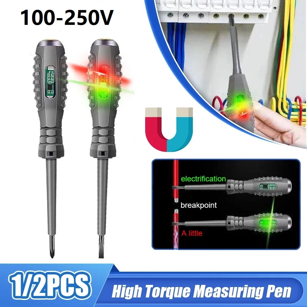 Điện Bút thử điện không tiếp xúc cảm ứng Bút thử điện Vôn kế Thiết bị dò điện dual-mục đích tuốc nơ vít kiểm tra bút 螺丝刀验电笔
