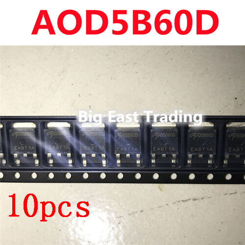 10pcs d5b60d aod5b60d to-252 600v 10a,guaranteed quality
