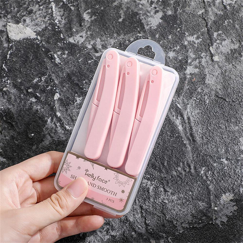 3pcs/set Portable Eyebrow Trimmer Foldable Eyebrow Trimmer Eyebrow Tools