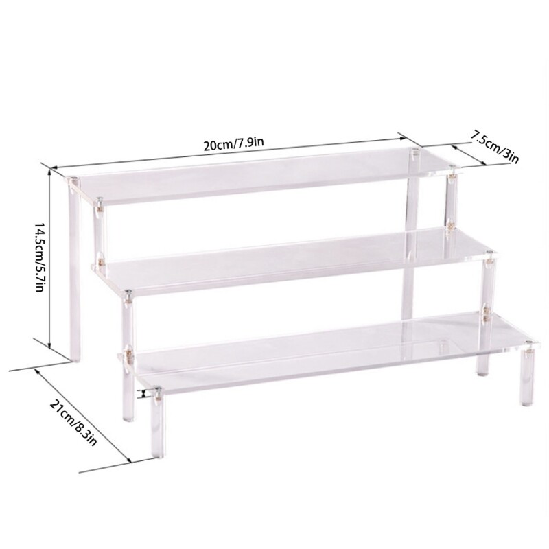 Giá Trưng Bày Bằng Acrylic Kệ Trưng Bày 3 Tầng Giá Trưng Bày Cho Nhân Vật Hành Động Giá Trưng Bày Đồ Tráng Miệng Bánh Cupcake