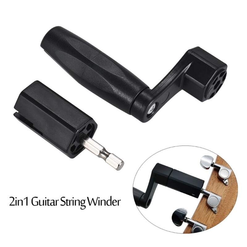 Guitar String Winder, 2 in 1 Guitar String Winder Bridge Peg Puller Screwdriver Drill Bit Speed Peg Puller Pin Remover