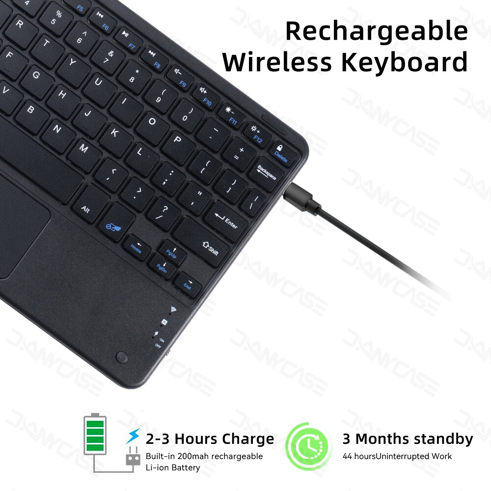 Wireless Keyboard For Tablet iPad iPhone Bluetooth-compatible Rechargeable 10inch Keyboard