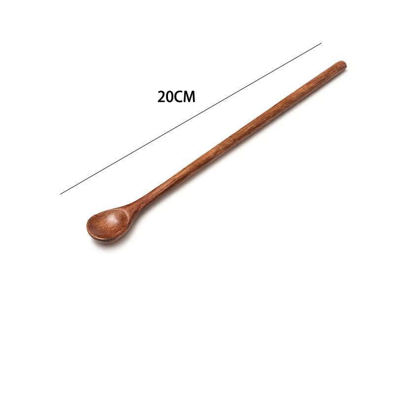 Mini Coffee Spoon Wooden Tableware Kitchen Supplies Honey Spoon Long Handle Spoon Wooden Spoon Stirring Spoon