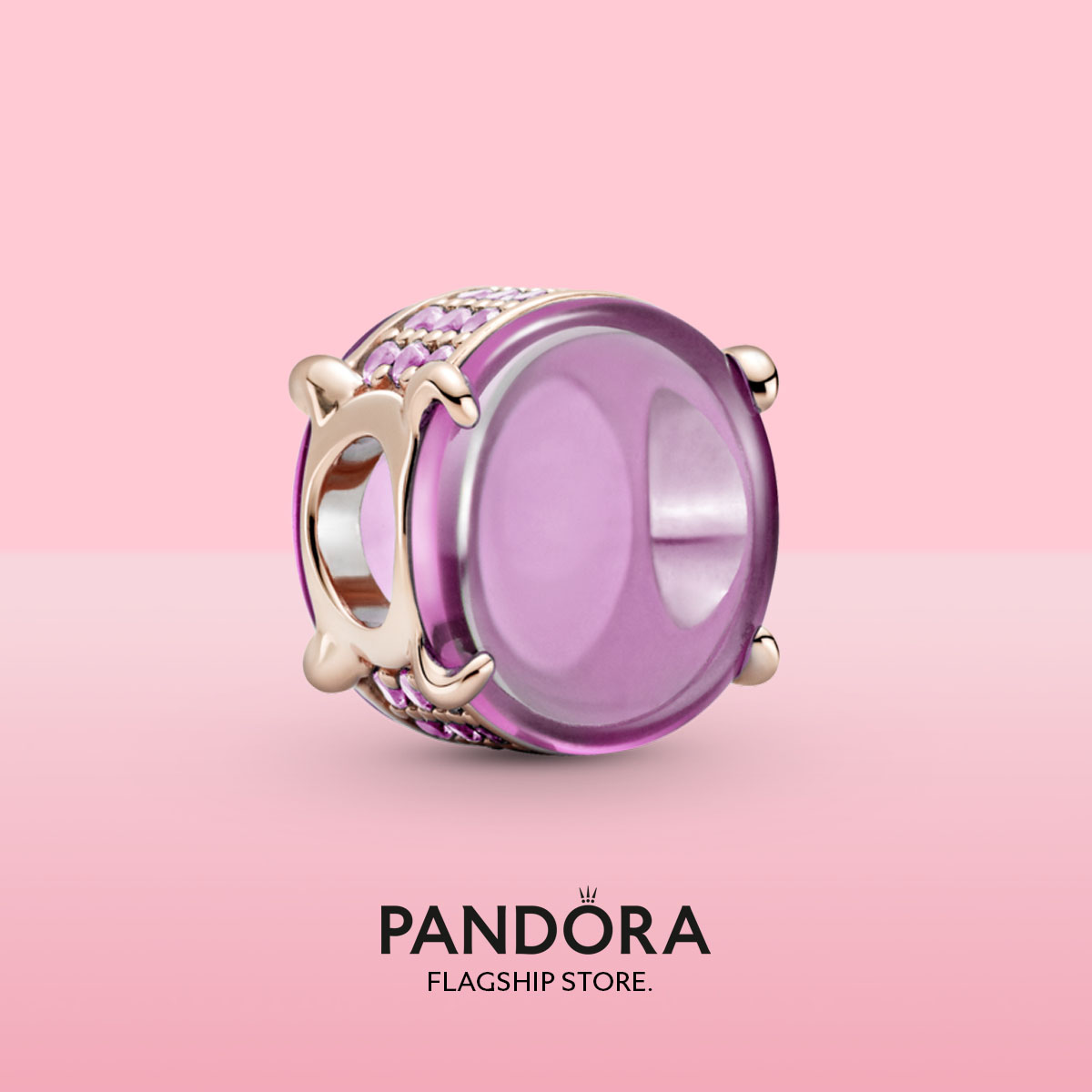 2021 Original Pandoras Pink Oval Cabochon Charm