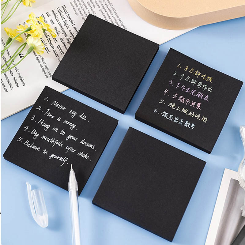 Simple Black Post-it Note Student Memo Notes Index Mark Sticky Note