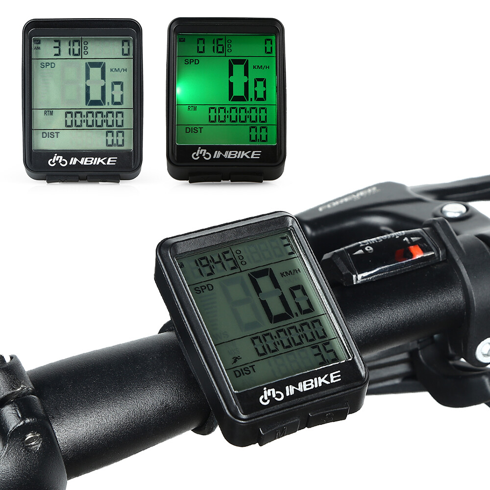 INBIKE Không Thấm Nước Xe Đạp Đồng Hồ Tốc Độ Không Dây Xe Đạp Máy Tính Không Ướt LCD Hiển Thị Đa Chức Năng Đi Xe Đạp Đo Dặm Nhiệt Độ Calorie Đếm Hướng Dẫn Sử Dụng A/B Ghi
