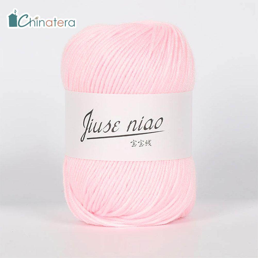 [Chinatera] 50g/roll 6-strand Pure Cotton Thin Yarn for Crochet Hand Stitching Knitting Baby Threads Soft Weaving Material DIY Sweater Handicraft Tools