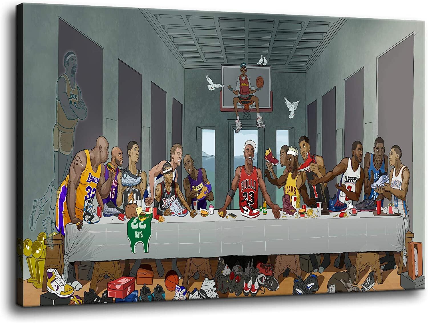 The Last Supper Basketball Player Wall Art Jordan James Durant Kobe Bryant  Posters Modern Home Decor Canvas Painting HD Pictures Print Stretched and  Framed Ready to Hang WH | Lazada PH