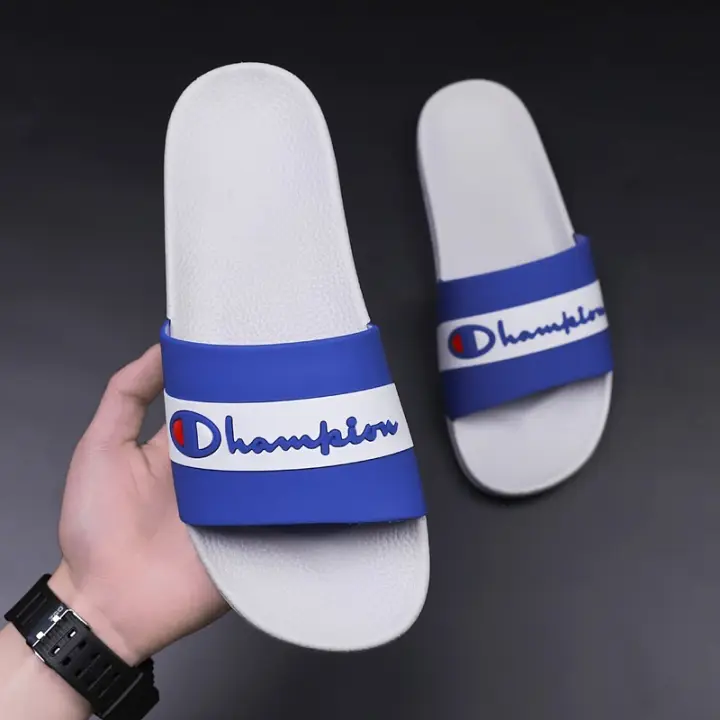 blue champion slippers
