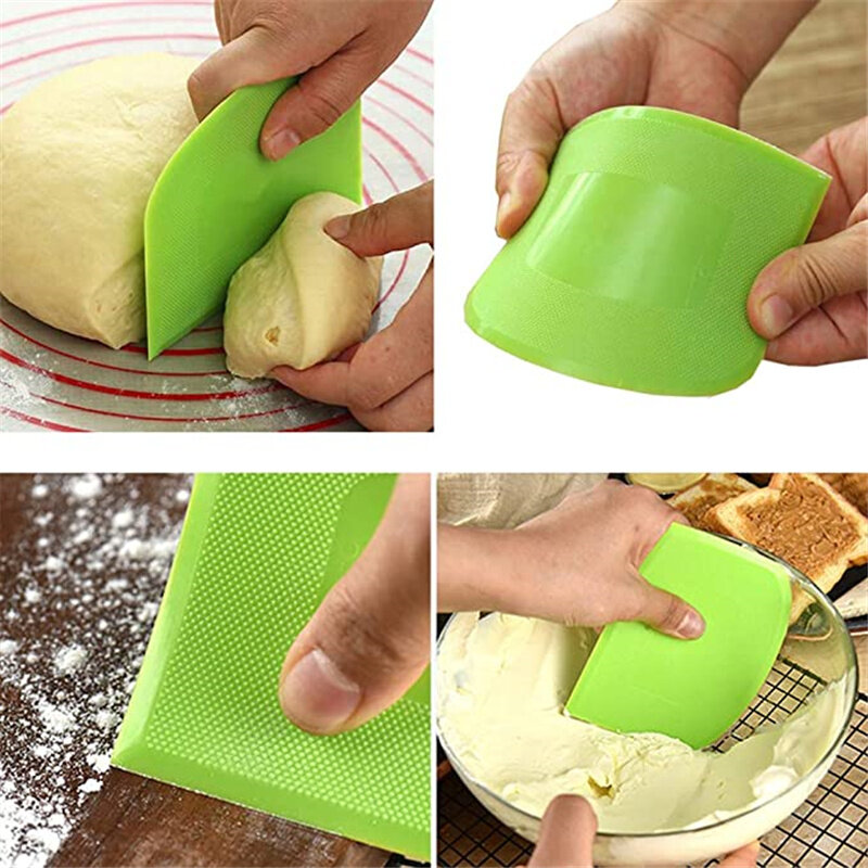 1/2Pcs Bột Scraper Bánh Cutter Nhựa Bảng Scraper Bánh Mì Bột Bánh Bếp Nướng Đồ Dùng