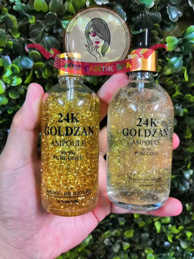 24k Goldzan Ampoule Pekat 99 9 Pure Gold Serum 100ml Lazada
