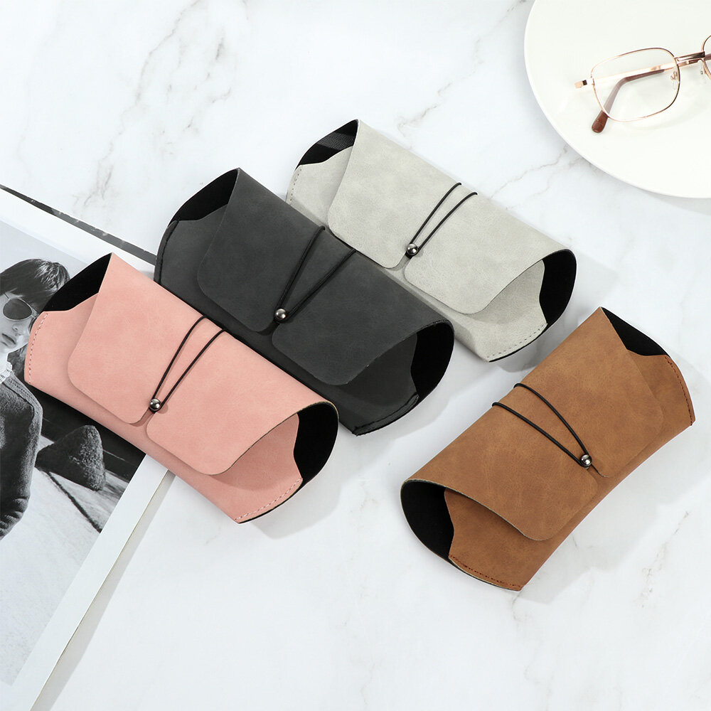 1 X Hộp Đựng Kính, Bao Kính Râm Da Mờ Cho Nam Nữ Hộp Kính Có Khóa Gập Được Túi Đựng Kính Mắt Bảo Vệ Phụ Kiện Kính Mắt