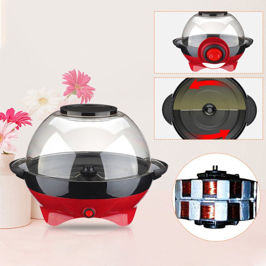 Máy Nhà Bếp Sản Xuất Bỏng Ngô Mini Tự Động Tại Nhà, Máy Làm Bỏng Ngô Ngô Tự Làm, Bỏng Ngô Điện 5L Có Thể Cho Dầu Đường