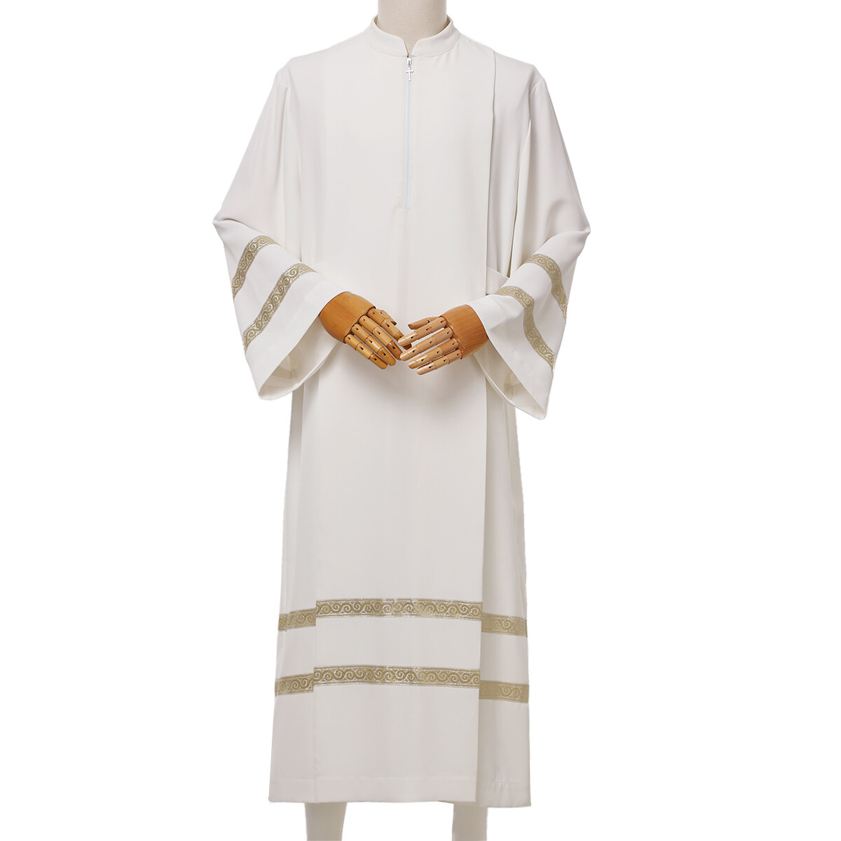 Christian Catholic Priest Embrodiery Linen Alb Clergy White Robe Pastor