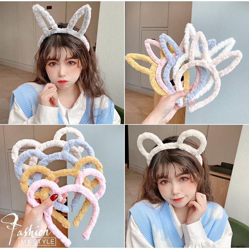Korean Style Cute flower Pattern Rabbit Ear Headband