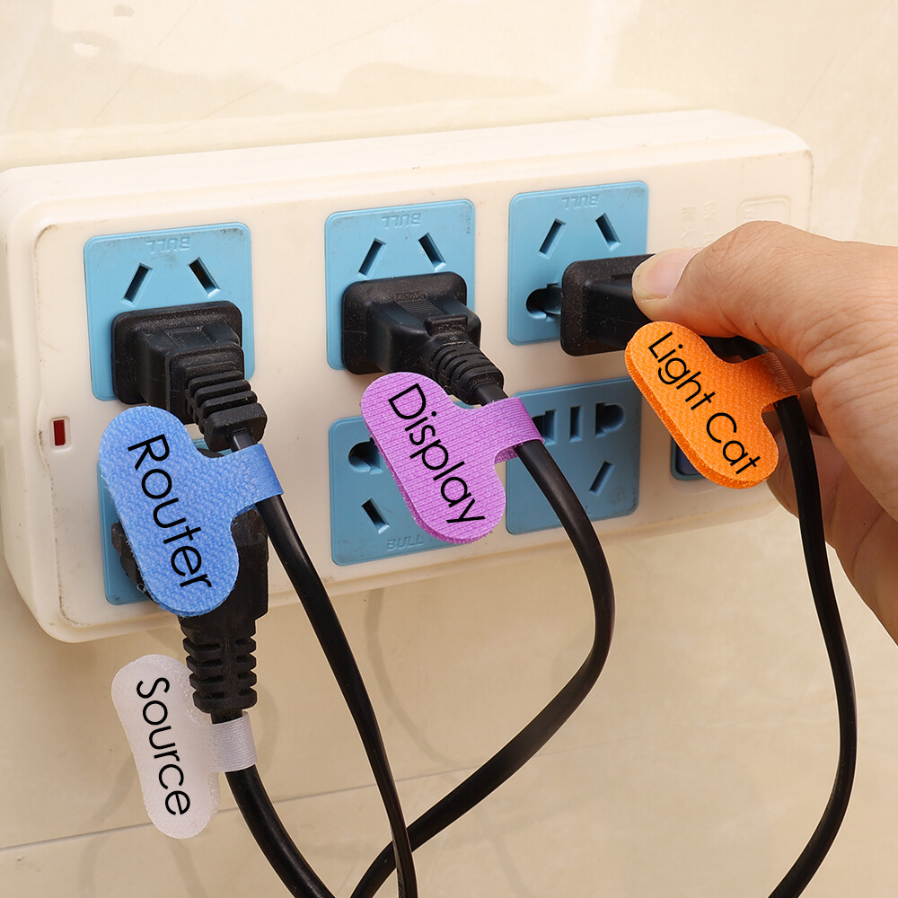 【On Sale】10Pcs Cáp nhãn giấy dòng dữ liệu nhận dạng sợi dây Thẻ Nhãn tổ chức mạng