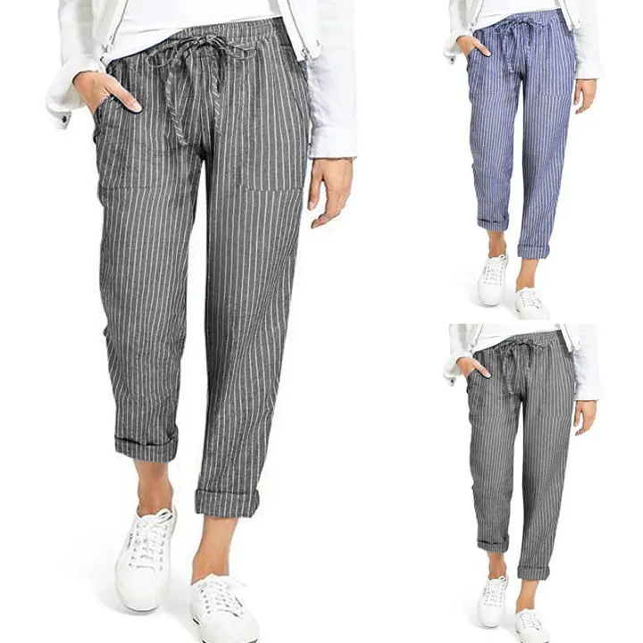 striped long pants