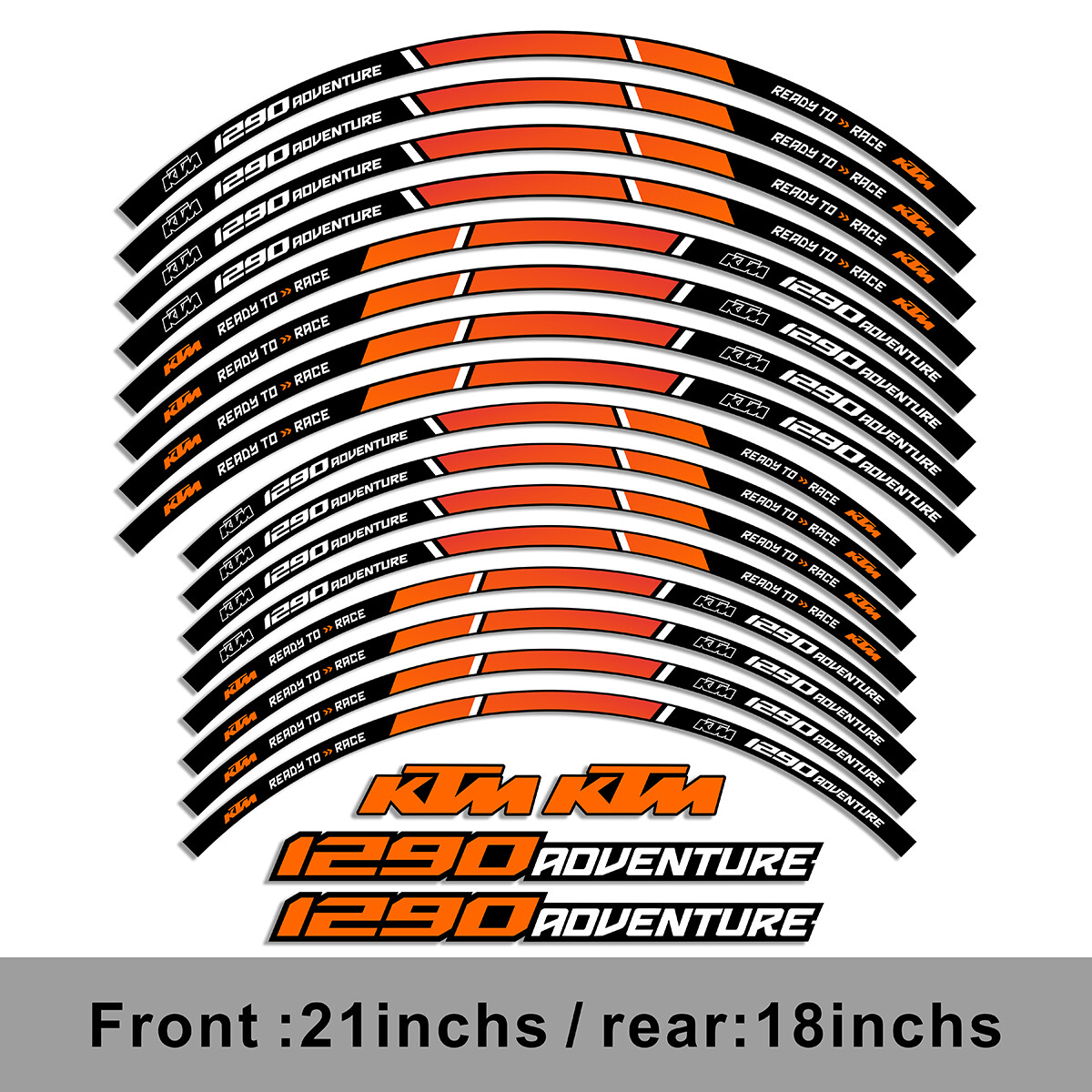 Reflective Waterproof Motorcycle Wheel Stickers For KTM 1290 Super