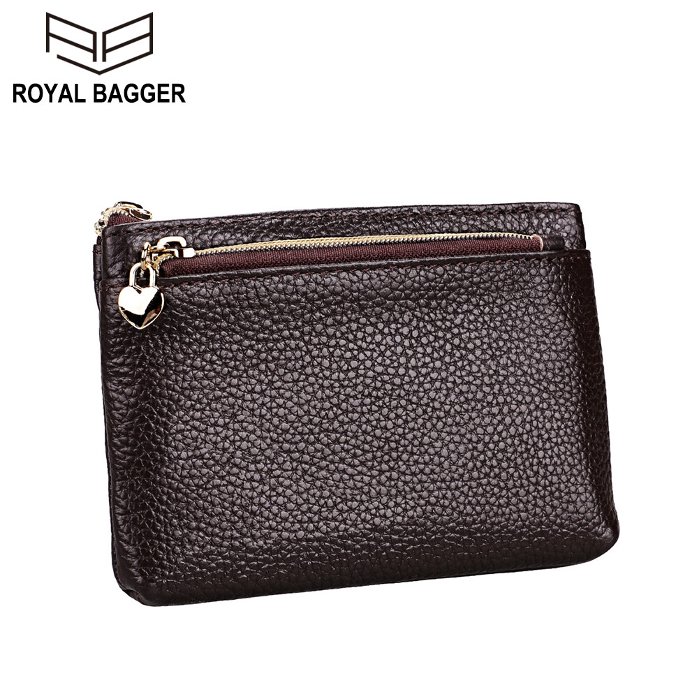 Royal Bagger Coin Purse Pouches for Women Girls Genuine Cow Leather New Fashion Small Wallet Cute Key Holders Purse Ladies Money Pocket