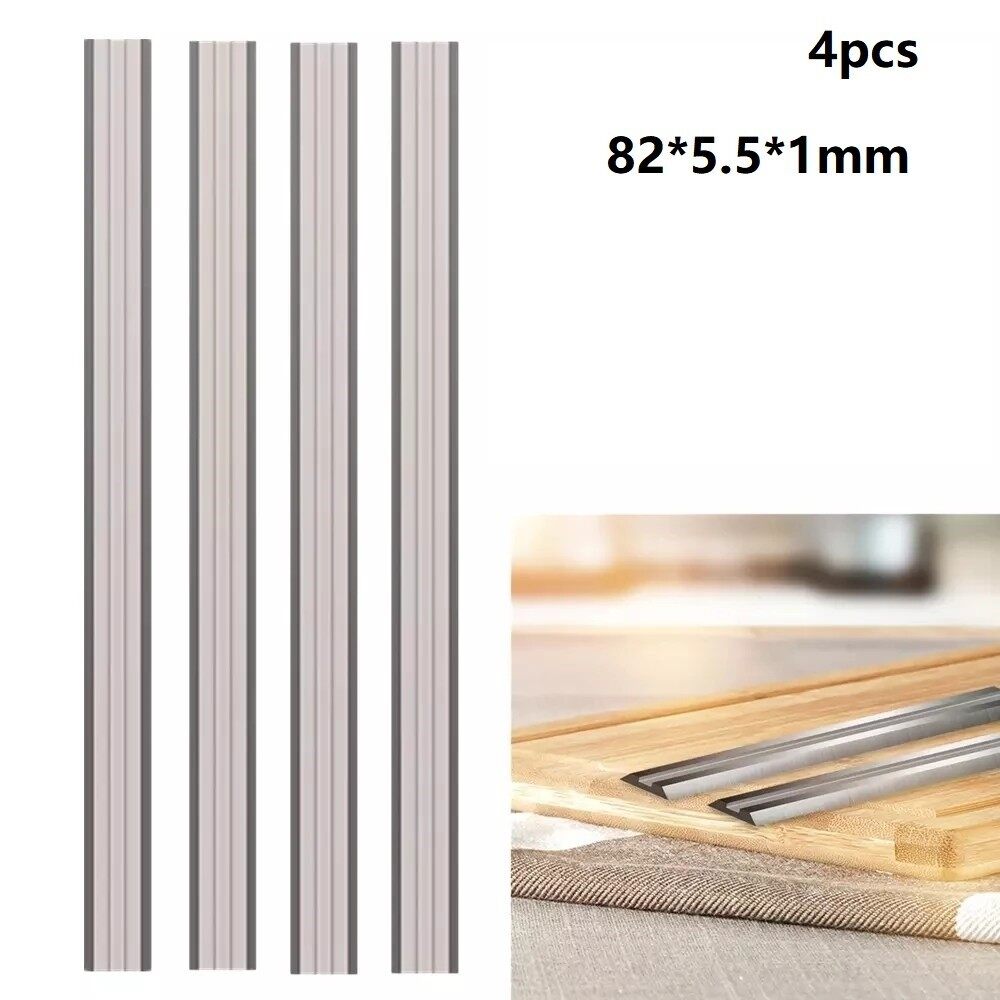 4pcs Carbide Planer Blade 82x5.5x1mm Reversible Wood Planer for Woodworking