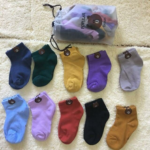Set 10 đôi tất gấu trẻ em