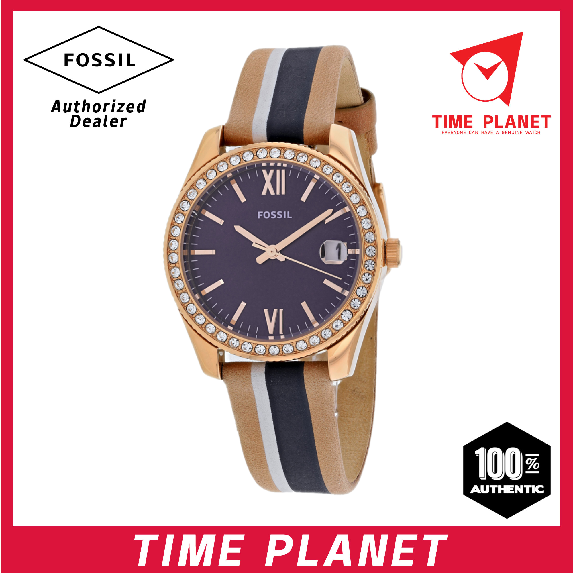 Fossil ES4594 Scarlette Striped Sand 