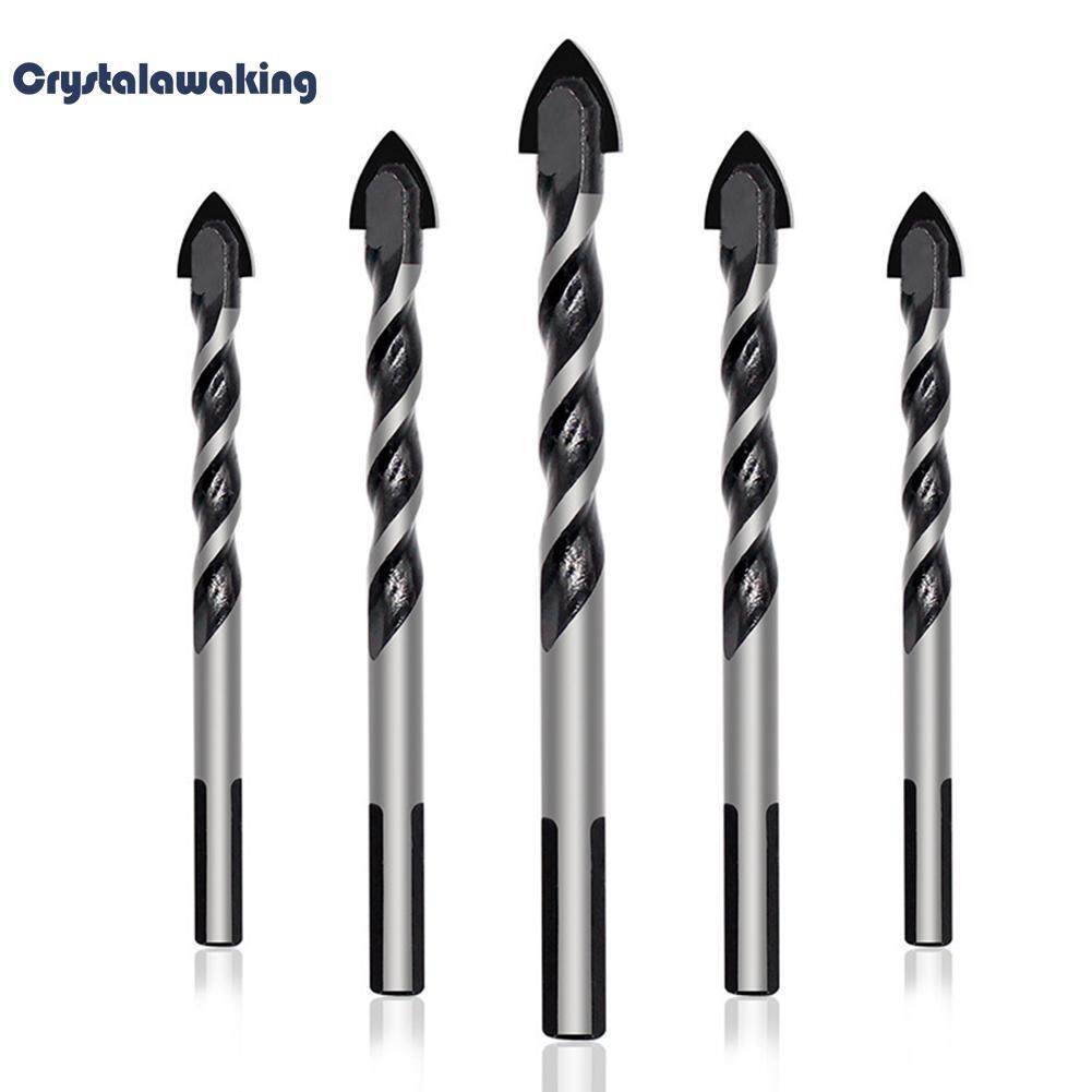 Crystalawaking 5pcs Multifunction Drill Bit Electric Drilling Carbide Triangular Alloy Bit