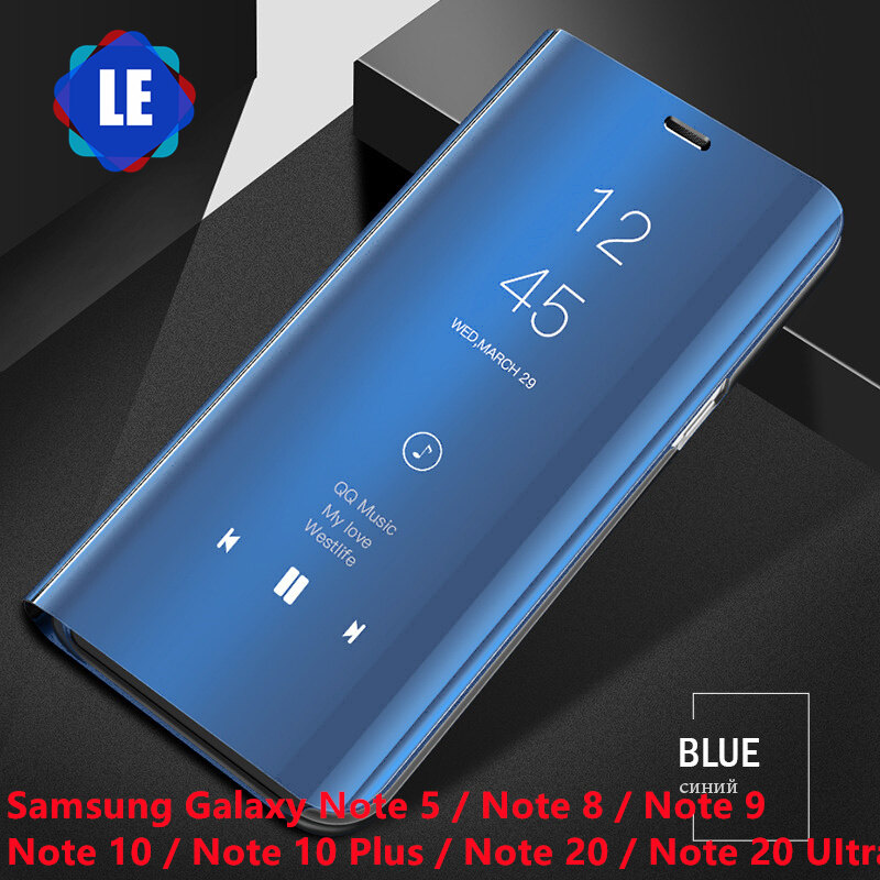 For samsung galaxy note 5 / note 8 / note 9 / note 10 / note 10 plus / note 20 / note 20 uitra phone case luxury electroplating mirror flip cover hard tpu full protection casing