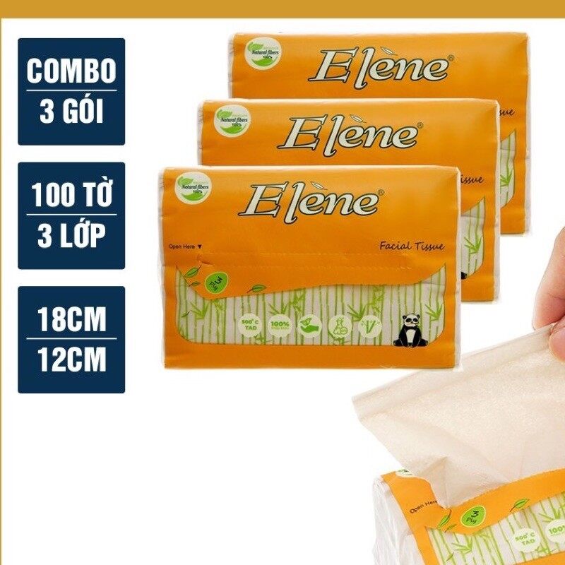 Thùng 30 Gói Khăn Giấy Lụa Elene 1 gói 300 tờ Cao Cấp( Hàng Công Ty)