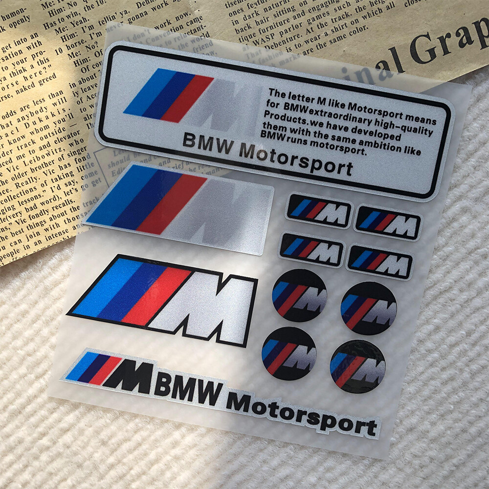 Suitable for BMW Motorcycle Decorative Car Stickers BMW Car Interior Modified Waterproof Locomotive Fuel Tank Reflective Stickers