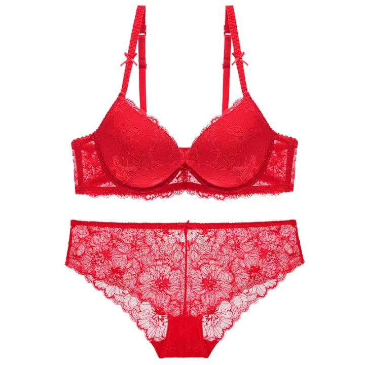 red knickers and bra set