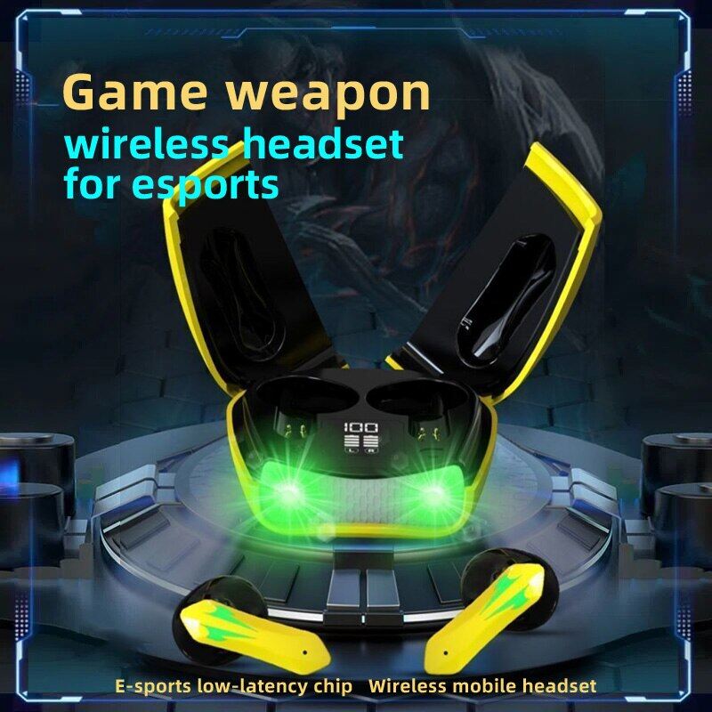 Bluetooth Earphone Wireless Headphones Gaming Headset With Flashlight Touch Control Earbuds Outdoor Low Delay For Game