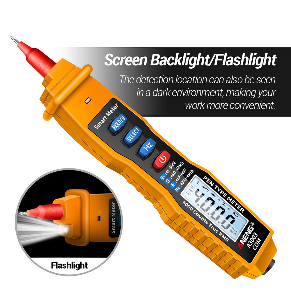 【Ready Stock】Original Aideepen A3003 Pen Type Multimeter High Precision Universal Watch with Automatic Shutdown and Flashlight Function