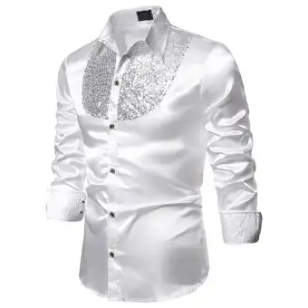 mens sequin dress shirt