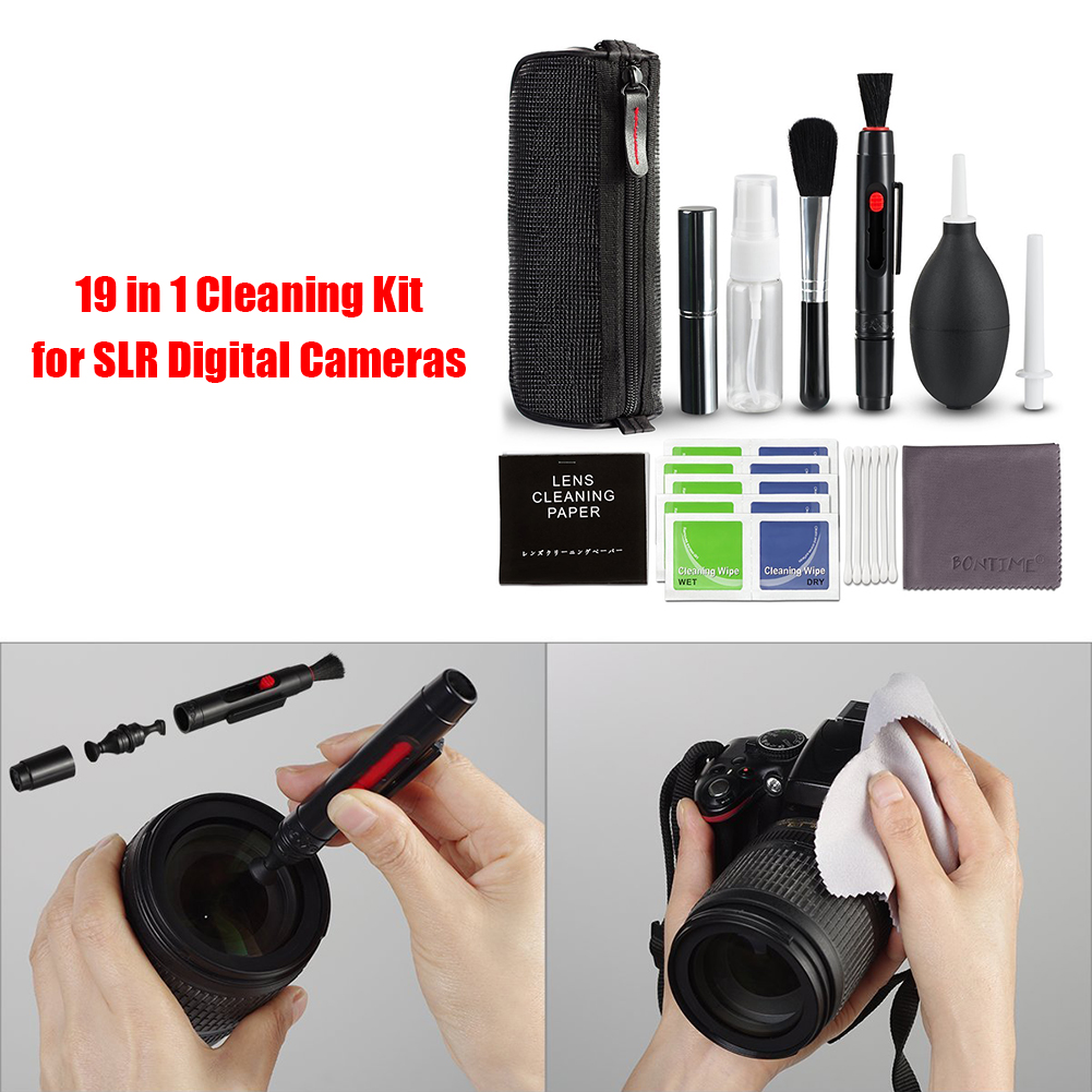 Bộ Dụng Cụ Vệ Sinh Máy Ảnh Kỹ Thuật Số Cầm Tay 19 Chiếc, Ống Kính DSLR, Dành Cho Máy Ảnh Sony Nikon Làm Sạch Cảm Biến