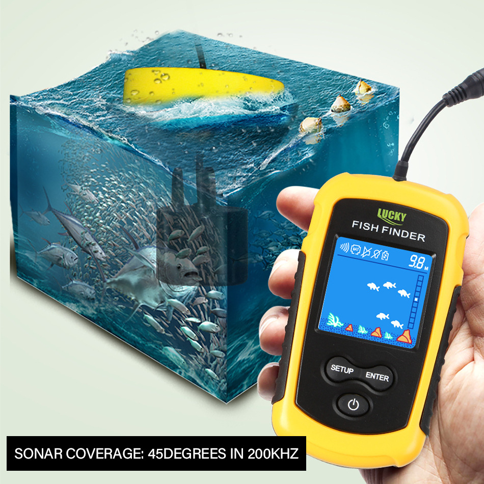 Sonar Máy Dò Cá Sonar Máy Dò Cá Màn Hình LCD Cầm Tay Sonar Máy Dò Cá