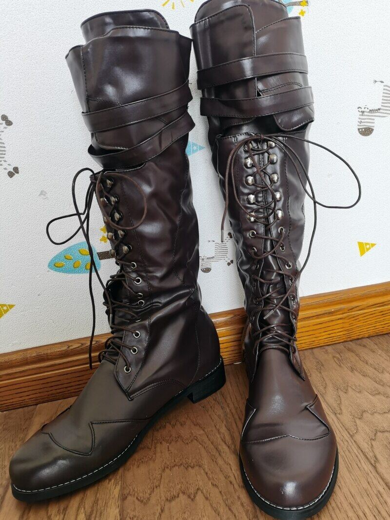 Men Long Boots Cowboy Western Boots Retro Long Classic Boots Men Long Western Boots Vintage Male Boots Knee High Boots Men Shoes