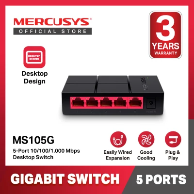 Mercusys MS105G 5-Port 10/100/1,000 Mbps Desktop Switch (Powered by TP-Link)