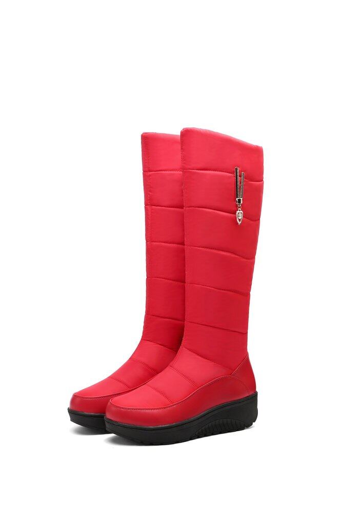 Winter Warm Down Snow Boots Women Shoes N Korea Style Waterproof Platform Wedges Mid Calf Boots Female Plush 2020 New