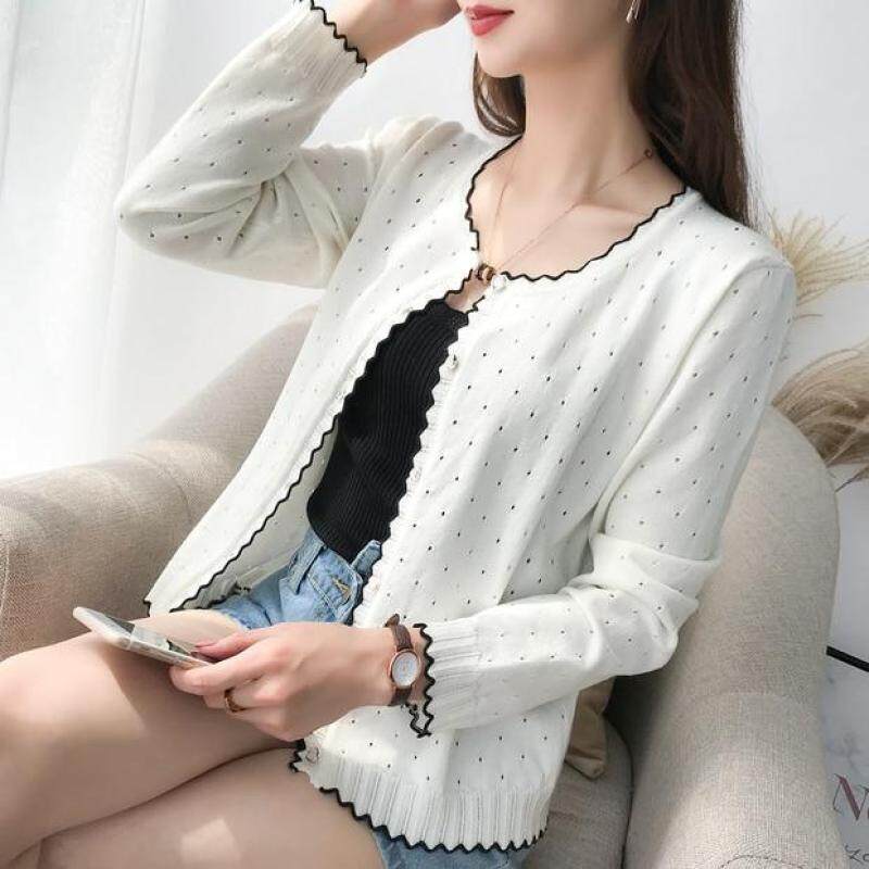 9254 Short style Knitted cardigan with shawl and thin sweater, 9 rows and 2 rows on 31 2 floor-in Cardigans from Womens Clothing on