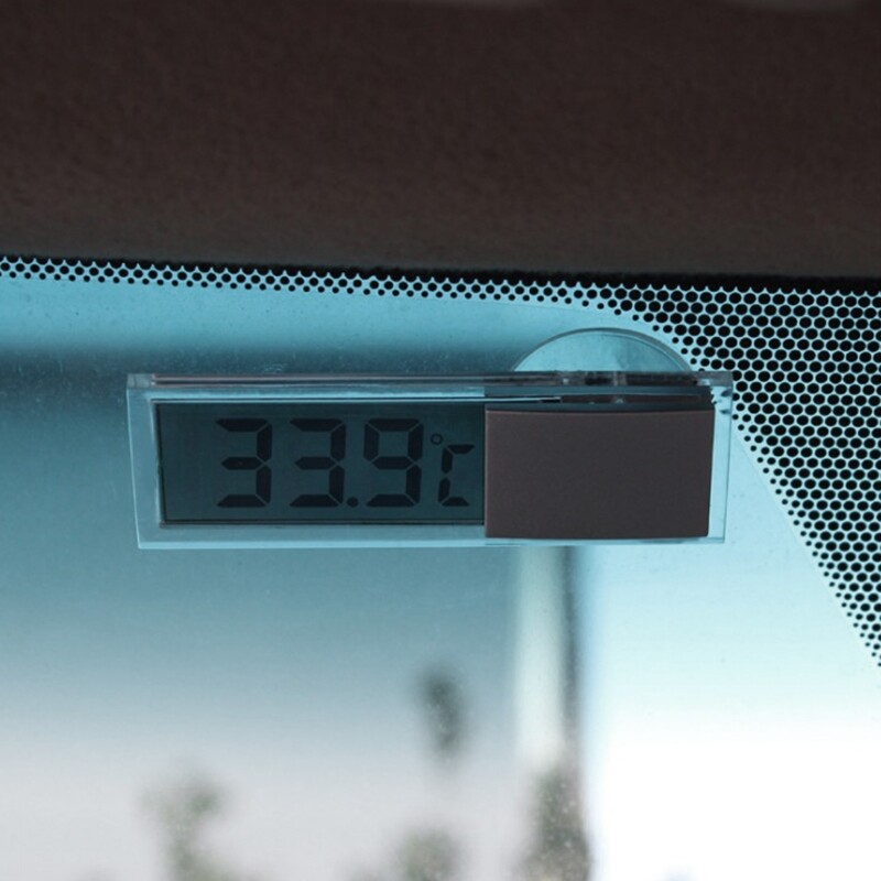 Car Digital Clock Temperature Display Electronic Clock / Thermometer Auto Electronic LCD Digital Clock with Sucker