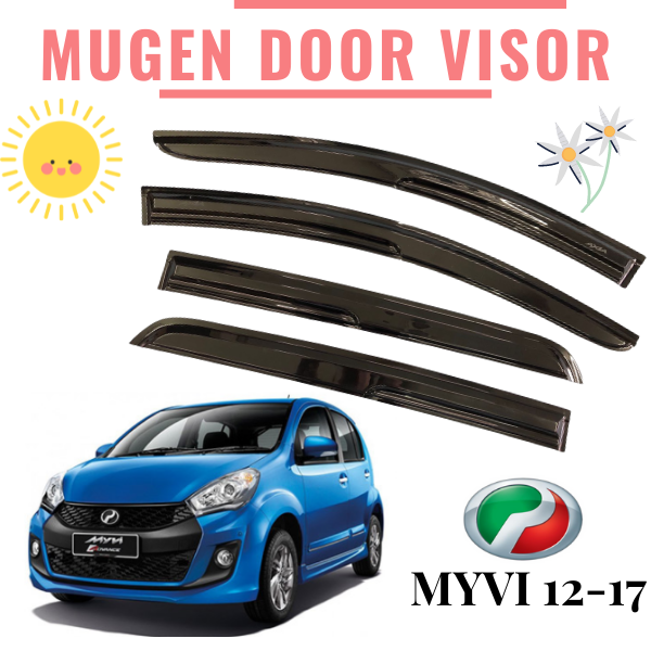 Perodua Myvi 2012, 2013, 2014, 2015, 2016, 2017 Mugen Air Press Window Door Visor Wind Deflector (1S